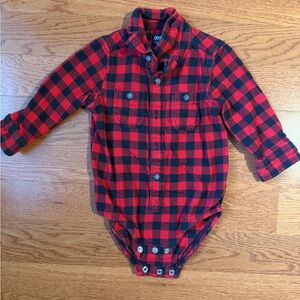 OshKosh B'gosh Kids Red and Black Checkered Bodysuit